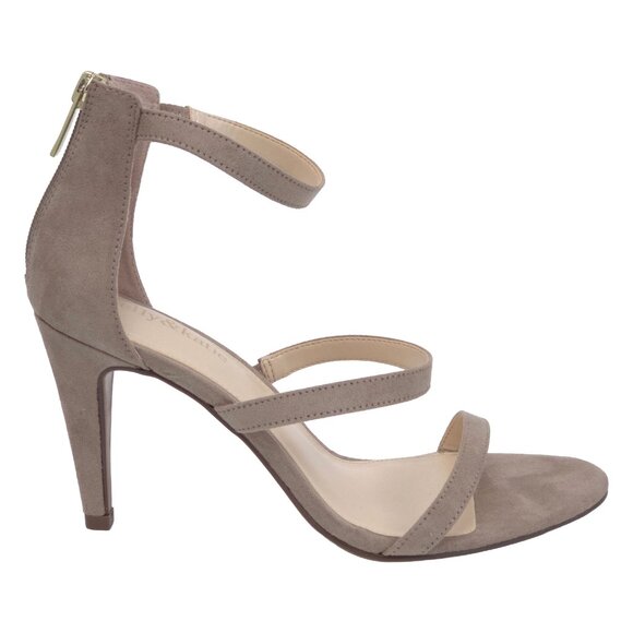 🌟 Kelly & Katie Cleo Heeled Sandal - Nude/Beige Faux Suede - Size 8 🌟 - Picture 2 of 11